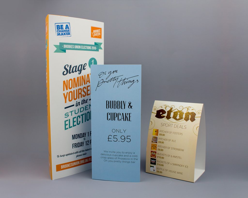 Table Tents Printing Basingstoke